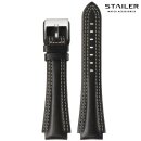 Stailer Rindleder Uhrenarmband Modell Navigator-5051 schwarz-GN 22 mm