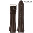 Stailer Rindleder Uhrenarmband Modell Navigator-5062 mocca-TiT 26 mm