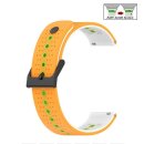 Easy-Klick Silikon Uhrenarmband Modell Jenesis orange-grün-weiß 22 mm