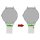 Easy-Klick Silikon Uhrenarmband Modell Jenesis orange-grün-weiß 22 mm