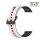 Easy-Klick Silikon Uhrenarmband Modell Jenesis weiß-rot-schwarz 22 mm