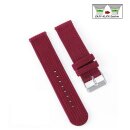 Easy-Klick Canvas-Nylon Textil Uhrenarmband Modell Flash rot 18 mm