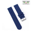 Easy-Klick Canvas-Nylon Textil Uhrenarmband Modell Flash blau 18 mm