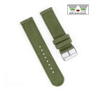 Easy-Klick Canvas-Nylon Textil Uhrenarmband Modell Flash grün 18 mm