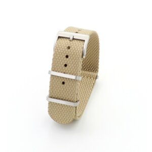 Nato Segeltuch-Canvas Uhrenarmband Modell Top-Gun beige-creme 20 mm Nato Strap