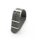 Nato Segeltuch-Canvas Uhrenarmband Modell Top-Gun grau 20 mm Nato Strap