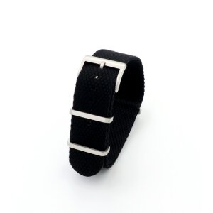 Nato Segeltuch-Canvas Uhrenarmband Modell Top-Gun schwarz 22 mm Nato Strap