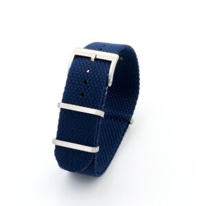 Nato Segeltuch-Canvas Uhrenarmband Modell Top-Gun blau 22 mm Nato Strap