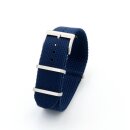 Nato Segeltuch-Canvas Uhrenarmband Modell Top-Gun blau 22...