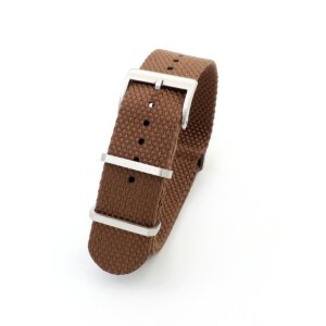 Nato Segeltuch-Canvas Uhrenarmband Modell Top-Gun braun 22 mm Nato Strap