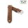 Easy-Klick Veloursleder Uhrenarmband Modell Orlando mocca-WN 22 mm