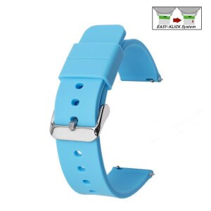 Easy-Klick Silikon Design Uhrenarmband Modell Hatcher alaska-blau 19 mm