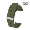 Easy-Klick Silikon Design Uhrenarmband Modell Hatcher oliv-grün 19 mm