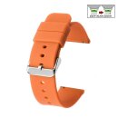 Easy-Klick Silikon Design Uhrenarmband Modell Hatcher orange 21 mm