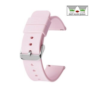 Easy-Klick Silikon Design Uhrenarmband Modell Hatcher rosa 18 mm