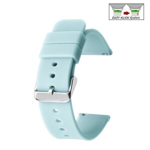 Easy-Klick Silikon Design Uhrenarmband Modell Hatcher tiffano-blau 20 mm