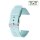 Easy-Klick Silikon Design Uhrenarmband Modell Hatcher tiffano-blau 20 mm
