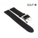 Eulit Perlon Uhrenarmband Modell Palma-Pacific-SP XL-extralang schwarz 19 mm