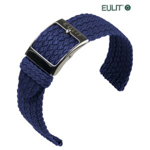 Eulit Perlon Uhrenarmband Modell Palma-Pacific-SP XL-extralang navy-blau 21 mm