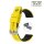 Easy-Klick Silikon Waben-Design Uhrenarmband Modell Jamaica gelb 22 mm
