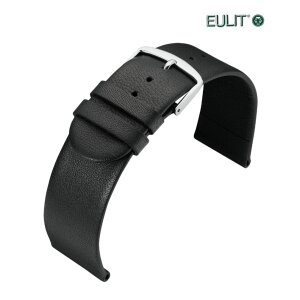 Feines Eulit Schafnappa-Leder Uhrenarmband Modell Schafnappa schwarz 18 mm