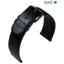 Feines Eulit Schafnappa-Leder Uhrenarmband Modell Schafnappa schwarz 24 mm