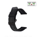 Elastic Easy-Klick Textil Uhrenarmband Modell Orbit-P schwarz 22 mm