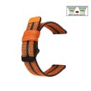 Elastic Easy-Klick Textil Uhrenarmband Modell Orbit-P orange 22 mm