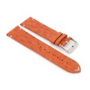 Echt Strauß Uhrenarmband Modell Hamilton orange 22 mm, Handarbeit