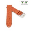 Easy-Klick echt Strauß Uhrenarmband Modell Hamilton orange 18 mm, Handarbeit