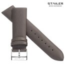 Stailer Hybrid Satin-Leder Uhrenarmband Modell Loft platinum-grau 16 mm