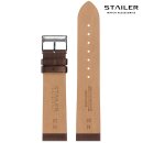 Stailer Hybrid Satin-Leder Uhrenarmband Modell Loft braun 18 mm