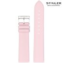 Stailer Hybrid Satin-Leder Uhrenarmband Modell Loft rosa 20 mm