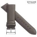 Stailer Hybrid Satin-Leder Uhrenarmband Modell Loft platinum-grau 20 mm