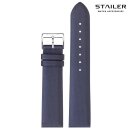 Stailer Easy-Klick Hybrid Satin-Leder Uhrenarmband Modell Loft blau 16 mm