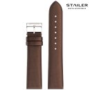 Stailer Easy-Klick Hybrid Satin-Leder Uhrenarmband Modell Loft braun 16 mm