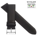 Stailer Easy-Klick Hybrid Satin-Leder Uhrenarmband Modell Loft schwarz 18 mm