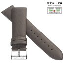 Stailer Easy-Klick Hybrid Satin-Leder Uhrenarmband Modell Loft platinum-grau 18 mm