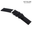 Stailer Silikon Uhrenarmband Modell BC125 schwarz 22 mm