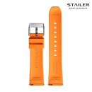 Stailer Easy-Klick Premium Kautschuk Uhrenarmband Modell CS70 orange 20 mm