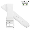 Stailer Easy-Klick Premium Kautschuk Uhrenarmband Modell CS70 weiß 20 mm