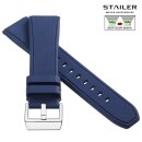 Stailer Easy-Klick Premium Kautschuk Uhrenarmband Modell CS70 blau 22 mm