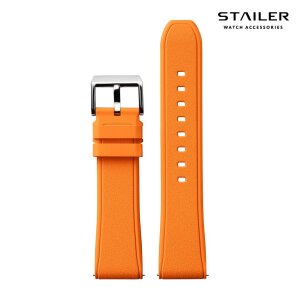 Stailer Easy-Klick Premium Kautschuk Uhrenarmband Modell CS70 orange