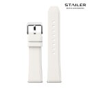 Stailer Easy-Klick Premium Kautschuk Uhrenarmband Modell CS70 weiß 22 mm