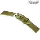 Stailer Vintage Rindleder Uhrenarmband Modell Indiana grün-gelb 20 mm