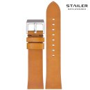 Stailer Vintage Rindleder Uhrenarmband Modell Indiana gelb-braun 20 mm