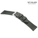 Stailer Vintage Rindleder Uhrenarmband Modell Indiana grün-rot 20 mm