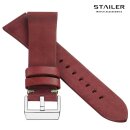 Stailer Vintage Rindleder Uhrenarmband Modell Indiana rot-grün 20 mm