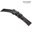 Stailer Vintage Rindleder Uhrenarmband Modell Indiana schwarz-rot 20 mm