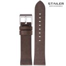 Stailer Vintage Rindleder Uhrenarmband Modell Indiana havanna-braun 22 mm